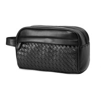 Whatna 革 2way ミニセカンド バッグ メンズ 手提げバッグ クラッチ バッグ小さ 化粧かば ボックス型 手持ちバッグ ハンドバッグ フォーマル 冠婚葬祭 結婚式 バッグ紳士用 男性用 黒 XM-4084