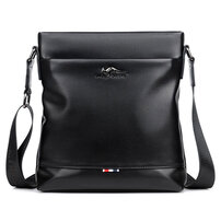 Whatna 革ショルダーバッグ メンズ メッセンジャーバッグ厚手 レザー 縦型 小さめビジネスバッグ ipad10.5収納可 革 通勤 通学 斜めがけバッグ オシャレ な シンプル な 軽量 実用 自転車 かばん男性用S8085