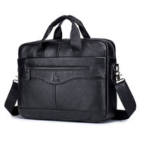 Whatna 牛革 ショルダーバッグ メンズ 2way 斜め掛け 手提げバッグ ビジネス バッグ セカンドバッグ 手持げバッグ A4 15.6インチPC収納可 横型 カジュアル フォーマル ビジネス 通学 通勤 肩掛け バッグ 自転車かばん プレゼント男性 91504