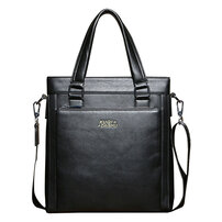 Whatna 革 ショルダーバッグ メンズ 2way 斜め掛け 手提げバッグ ビジネス バッグ セカンドバッグ 手持げバッグ A4サイズ収納可 横型 カジュアル フォーマル ビジネス 通学 通勤 肩掛け バッグ 自転車かばん プレゼント男性 68045-28