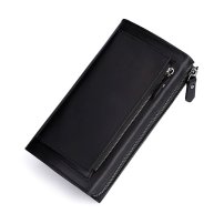 Whatna 天然 牛革 2wayミニセカンドバッグ メンズ バッグ 長財布 カード入れ 小銭入れ 札入れ 6枚カード収納 本 革 厚手レザー小さめ クラッチバッグ 手持ちバッグ メンズ ポーチ 男性用 紳士用 結婚式 冠婚葬祭 バッグ