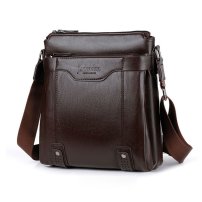 Whatna 革ショルダーバッグ メンズ メッセンジャーバッグ厚手 レザー 縦型 小さめビジネスバッグ ipad10.5収納可 革 通勤 通学 斜めがけバッグ オシャレ な シンプル な 軽量 実用 自転車 かばん男性用8309-1