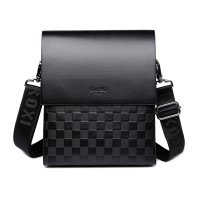 Whatna 厚手 レザーフラップ ショルダーバッグ メンズ 3室仕切 盗難防止 ipad 9.7 収納可 縦型 メンズ ビジネスかばん斜めがけ 小さめメッセンジャーバッグ 斜め掛け通学通勤バッグ 肩掛けバッグ 紳士用 男性用