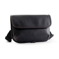 Whatna ミニショルダーバッグ メンズ ポシェット 肩掛けバッグ 横型 ショルダーミニポーチ 革 軽量 小型 人気型 耐久性 小さめメッセンジャーバッグ斜め掛け ビジネス 通学 通勤鞄 軽量 実用 自転車 バッグ かばん男性用 黒