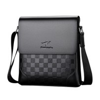 Whatna 厚手 レザー ショルダーバッグ メンズ メッセンジャーバッグ 本 革 縦型 小さめビジネスバッグ ipad9.7収納可 通勤 通学 斜めがけバッグ オシャレ な シンプル な 軽量 実用 自転車 かばん男性用1637