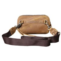 Whatna 天然 牛革 ミニセカンド バッグ メンズ 3way ミニ クラッチ ショルダーバッグ 肩掛けバッグ 小さい ショルダーベルト付 ハンドストラップ付 3室仕切 本革 結婚式 バッグ ビジネス フォーマル 冠婚葬祭 バッグ紳士用 男性用HB3