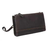 Whatna 天然 牛革 ミニセカンド バッグ メンズ 3way ミニ クラッチ ショルダーバッグ 肩掛けバッグ 小さい ショルダーベルト付 ハンドストラップ付 3室仕切 本革 結婚式 バッグ ビジネス フォーマル 冠婚葬祭 バッグ紳士用 男性用2016