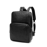 Whatna手作り編み込み 革ビジネスバッグメンズ バッグ 手提げ・リュックの2WAY厚手 本革レザー A4 15.6インチpc収納可 大容量 盗難防止 旅行 出張用 通勤 通学 就活 面接 バッグ かばん 男性用 黒4095