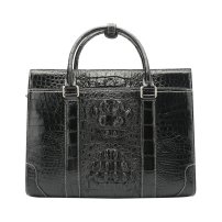 Whatna ワニ革 本革 ビジネス バッグメンズ 2way ショルダー 手提げバッグ クロコダイル革 ブリーフケース A4インチ対応 旅行 出張 通勤 通学 就活 面接 バッグ かばん 男性用 1120