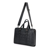 Whatna 手作り編み込み 天 然牛 革ビジネスバッグ メンズ 2way 手提げバッグ ショルダーバッグ A4 15.6インチpc 収納可2室仕切 本革 ビジネス 通勤 通学 斜めがけ バッグ ワンショルダーバッグ自転車 かばん男性用 黒