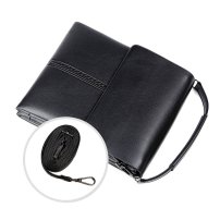 Whatna 革 セカンド バッグ メンズ 3way 斜め掛け 手提げバッグ クラッチ ショルダーバッグ ハンドストラップ付 ショルダーベルト付 3室仕切 厚 手 レザー 結婚式 バッグ ビジネス フォーマル 冠婚葬祭 バッグ紳士用 自転車かばん 男性用プレゼント809S1