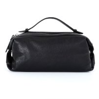 Whatna アンティーク風合い鞣し天 然 牛革 セカンド バッグ メンズ 3way斜め掛け胸バッグ 手提げバッグ クラッチ ショルダーバッグ 小さい ショルダーベルト付属 本 革 結婚式 バッグ ビジネス フォーマル 冠婚葬祭 バッグ紳士用 男性用 黒 2712