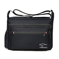 Whatna ショルダーバッグ メンズ 斜め掛け ボディーバッグ 肩掛け ワンショルダー バッグ 胸バッグ 大容量 キーリング付 イヤホン穴付A4 防水 軽量 男女兼用 (DJ11)