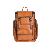 Whatna アンティーク風合い鞣し天 然 牛革ビジネスバッグメンズバッグ 手提げ・リュックの2WAY厚 手 本革 レザー 15.6インチPC A4収納可 旅行 出張用 通勤 通学 就活 面接 バッグ かばん 男性用 ブラウン16023