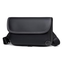 Whatna 革ミニショルダーバッグ メンズ 2way 斜め掛け ミニボディバッグ ミニ胸バッグ 小型ポシェット セカンドバッグ 手持げバッグ 小さめかたかけバッグ カジュアル フォーマル ビジネス 通学 通勤 肩掛けバッグ 自転車かばん プレゼント男性7120