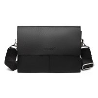 Whatna 革ミニショルダーバッグ メンズ 2way 斜め掛け ミニボディバッグ ミニ胸バッグ 小型ポシェット セカンドバッグ 手持げバッグ 小さめかたかけバッグ カジュアル フォーマル ビジネス 通学 通勤 肩掛けバッグ 自転車かばん プレゼント男性809-1