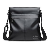 Whatna 厚手 レザー ショルダーバッグ メンズ メッセンジャーバッグ 縦型小さめビジネスバッグ ipad9.7収納可 通勤 通学 斜めがけバッグ オシャレ な シンプル な 軽量 実用 自転車 かばん男性用