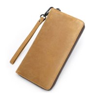 Whatna 天然 牛革 ミニセカンドバッグ メンズ バッグ 長財布 カード入れ 小銭入れ 札入れ 12枚カード収納 小さめ クラッチバッグ 手持ちバッグ メンズ ポーチ 男性用 紳士用 結婚式 冠婚葬祭 バッグ 1064