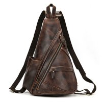 Whatna 天然牛 革 斜めがけ ボディバッグ ワンショルダー メンズ 本革 厚手 レザー5001KF