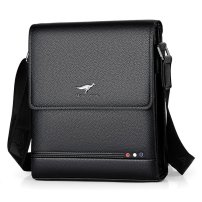 Whatna革 フラップ ショルダーバッグ メンズバッグ 盗難防止3室仕切 A4 ipad 10.5 収納可 縦型 メンズ ビジネスかばん斜めがけ 小さめメッセンジャーバッグ 斜め掛け通学通勤バッグ 肩掛けバッグ 紳士用 男性用