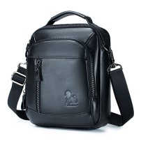 Whatna 天然 牛革ショルダーバッグ メンズ 3way斜め掛け胸バッグ 手提げバッグ セカンドバッグ 手持げバッグ 本革 Ipad mini収納可 カジュアル フォーマル ビジネス 通学 通勤 結婚式 肩掛けバッグ 自転車かばん プレゼント男性 91329