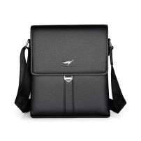 Whatna 革 フラップ ショルダーバッグ メンズ 3室仕切 盗難防止A4 ipad 10.5 収納可 縦型 メンズ ビジネスかばん斜めがけ 小さめメッセンジャーバッグ 斜め掛け通学通勤バッグ 肩掛けバッグ 紳士用 男性用