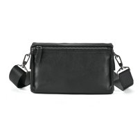 Whatna アンティーク風合い鞣し天 然 牛革ミニショルダーバッグ メンズ メッセンジャーバッグ 小さめ ビジネスバッグ ipad mini収納可 本革通勤 通学 斜めがけバッグ 自転車 かばん男性用 黑137033