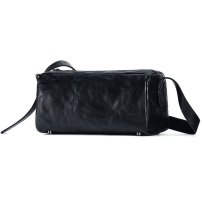 Whatna アンティーク風合い鞣し天 然 牛革ショルダーバッグ メンズ メッセンジャーバッグ 小さめ ビジネスバッグ ipad mini収納可 本革通勤 通学 斜めがけバッグ 自転車 かばん男性用 黒6780