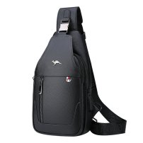 Whatna 牛 革 ワンショルダーメンズ ボディバッグ 斜め掛けバッグ肩掛け 胸バッグ メッセンジャーバッグ 大容量 2室仕切 イヤホン穴付 USBポート付 左右に付け替え可 軽量 男女兼用