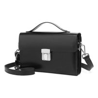 Whatna セカンド バッグ メンズ 3way 斜め掛け 手提げ バッグ 手持ちバッグ ミニショルダーバッグ パスワードロックが付 ショルダーベルト付属 4室仕様 24枚カード収納可 手提げ財布 フォーマル 結婚式 葬式 冠婚葬祭 パーティー バッグ 紳士用 男性用