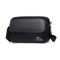 Whatna ワンショルダーメンズ ミニショルダーバッグ 斜め掛けバッグ肩掛け ミニ胸バッグ メッセンジャーバッグ 小さい PUレザー 6枚カード収納可 2室仕切 小型ショルダーミニバック肩掛けミニバッグ男女兼用