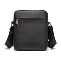 Whatna 牛 革 ミニショルダーバッグ メンズ ポシェット ワンショルダー ボディー バッグ 斜め掛けバッグ 肩掛けミニ胸バッグ メッセンジャーバッグ 小さい 本革 小型ショルダー肩掛けミニバッグ男女兼用