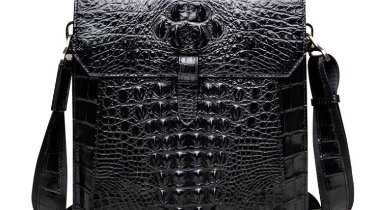 Whatna ワニ革 本革 ミニショルダーバッグ メンズ ポシェットポ