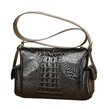Whatna ワニ革 本革ショルダーバッグ メンズ 斜め掛け ボディバッグ 胸