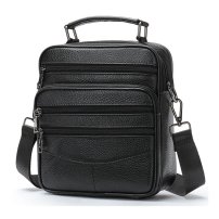 Whatna 牛革 ショルダーバッグ メンズ 3way斜め掛け胸バッグ 手提げバッグ セカンドバッグ 手持げバッグ 厚 手 レザー Ipad Mini収納可収納可カジュアル フォーマル ビジネス 通学 通勤 結婚式 肩掛けバッグ 自転車かばん プレゼント男性