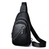 Whatna 天 然 牛 革 ショルダーバッグ メンズ ボディ斜め掛け胸バッグ ボディーバッグ 肩掛け ワンショルダー バッグ左右付け替え可能 本革 厚手 レザー4494