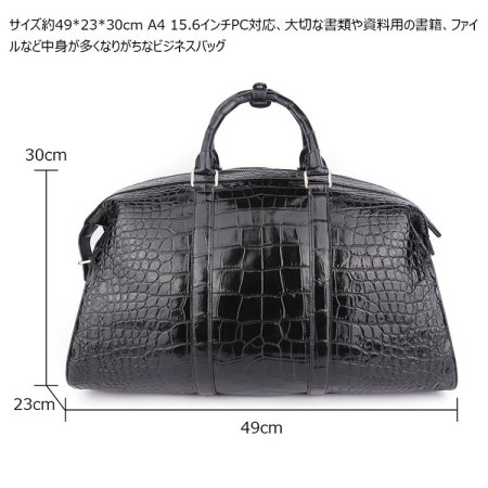 Whatna ワニ革 ビジネス バッグ メンズ 斜め掛け 手提げ バッグ 