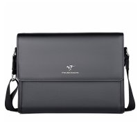 Whatna 革 ショルダーバッグ メンズ 斜め掛け ボディバッグ 胸バッグ3室仕切 厚 手 レザー横型 大さめビジネスバッグ A4サイズ収納可 肩掛け 通勤 通学 斜めがけバッグ 防水 バッグ 自転車 かばん男性用8819-3