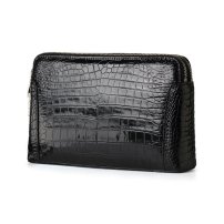 Whatna ワニ革セカンドバッグ メンズ バッグ クラッチ バッグ 小さい カード6枚収納可 クロコダイル革 結婚式 バッグ フォーマル ビジネス 冠婚葬祭 バッグ 男性用 紳士用 2163