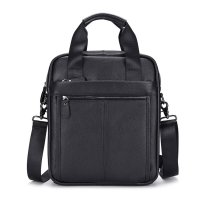 Whatna 牛革 ショルダーバッグ メンズ 2way 斜め掛け 手提げバッグ ビジネス バッグ セカンドバッグ 手持げバッグ 本革A4 Ipad 13.3Air収納可 縦型 カジュアル フォーマル ビジネス 通学 通勤 肩掛け バッグ 自転車かばん プレゼント男性