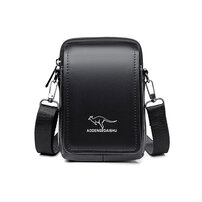 Whatna 革 ミニワンショルダーバッグ メンズ ミニウエストバッグ ウエストポーチバイク用 pu レザー 男女兼用 ミニ斜め掛け ボディバッグ 胸バッグ ワンショルダー 軽量 ブラウン 黒A08 A09