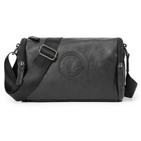 Whatna 革 ワンショルダーバッグ メンズ 斜め掛け ボディバッグ 胸バッグ レザー小さめビジネスバッグ ipad Mini収納可 肩掛け 通勤 通学 斜めがけバッグ 防水 バッグ 自転車 かばん男性用