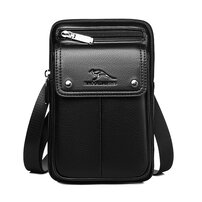 Whatna 革 ミニワンショルダーバッグ メンズ ミニウエストバッグ ウエストポーチバイク用 pu レザー 男女兼用 ミニ斜め掛け ボディバッグ 胸バッグ ワンショルダー 軽量 ブラウン 黒2011