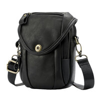 Whatna 牛革 ミニワンショルダーバッグ メンズ ミニウエストバッグ ウエストポーチバイク用 ベルトバッグ ヒップバッグ厚手 レザー 本 革 男女兼用 ミニ斜め掛け ボディバッグ 胸バッグ ワンショルダー 軽量 ブラウン 黒Z2023