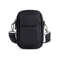 Whatna アンティーク風合い鞣し天 然 牛革 ミニワンショルダーバッグ メンズ ミニウエストバッグ ウエストポーチバイク用 ベルトバッグ ポーチ ヒップバッグ 厚手 レザー 本 革 男女兼用 ミニ斜め掛け ボディバッグ 胸バッグ