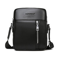 Whatna 2way 天 然 牛革 ショルダーバッグ メンズ 斜め掛けボディバッグ胸バッグipadMini 収納可 縦型 メンズ ビジネスバッグ かばん 小さめメッセンジャーバッグ カジュアル フォーマル 通学 通勤 結婚式 肩掛けバッグ 自転車かばん