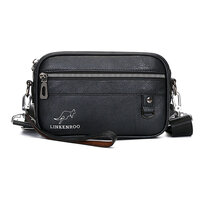 Whatna 革 ワンショルダーバッグ メンズ 3wayセカンドバッグ ミニ斜め掛け ボディバッグ 胸バッグ 小さめメッセンジャーバッグ 手持げバッグ Ipad Mini収納可 カジュアル フォーマル ビジネス 通学 通勤 肩掛けバッグ 自転車かばん