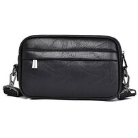 Whatna 革 ワンショルダーバッグ メンズ 3wayセカンドバッグ ミニ斜め掛け ボディバッグ 胸バッグ 小さめメッセンジャーバッグ 手持げバッグ Ipad Mini収納可 カジュアル フォーマル ビジネス 通学 通勤 肩掛けバッグ 自転車かばん