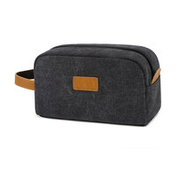 Whatna セカンドバッグ メンズ クラッチ バッグ 小さい キャンバスx 本 革 手提げバッグ 手持ち バッグ 化粧かば 化粧ポーチ ビジネス カジュアル フォーマル 冠婚葬祭 結婚式 葬式バッグ 紳士用 男性用 バッグ 8662-1#