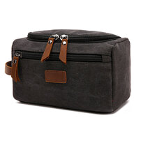 Whatna セカンドバッグ メンズ クラッチ バッグ 小さい キャンバスx 本 革 手提げバッグ 手持ち バッグ 化粧かば 化粧ポーチ ビジネス カジュアル フォーマル 冠婚葬祭 結婚式 葬式バッグ 紳士用 男性用 バッグ 8604#